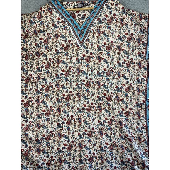 Ladies Amanda's Collection Paisley Kaftan Mumu Beach dress from India One Size - Picture 3 of 10